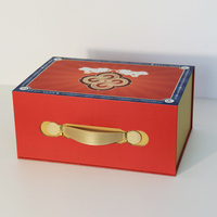 Boîte cadeau rigide créative pour festival, en matériaux recyclés écologiques haut de gamme, avec pelliculage mat et gaufrage 3D