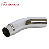 Coude d'échappement en acier au carbone chromé 4'' et 5'' pour diamètre intérieur, et 5'', 6'', 7'' pour diamètre extérieur, longueur 23'', embouts d'échappement chromés pour silencieux de camion