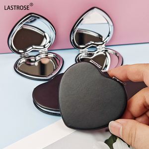 Cheap Factory Price High Quality PU Folding Mirror With Magnification Effect Factory Direct Sale Compact <b>Makeup</b> Mirror Wholesale - Product Image 2