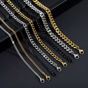 Dây chuyền nam chất liệu thép không gỉ kiểu Hip Hop, thiết kế dây xích Cuban Link đơn hàng, phụ kiện tối giản - Product Image 2