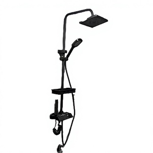 High-quality Black Stainless Steel Pole-mounted Misting Massaging Temperature Control <b>Shower</b> <b>Head</b> for Hotel Use 1 Year Warranty - Product Image 2