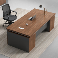 Bureau de direction moderne en bois LBZ-27 avec plateau extensible épaissi, bureau de luxe pour PDG, usage commercial