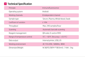 Analizador de Inmunoensayo de Fluorescencia de 8 Canales Independientes para Pruebas <span class=keywords><strong>POCT</strong></span> Multiparamétricas de Alta Precisión - Product Image 3