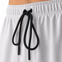 Shorts de sport pour homme 100% coton peigné tricoté respirant séchage rapide écologique taille élastique avec cordon de serrage XL