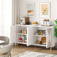 Meubles de maison modernes en bois Tribesigns, buffet de salle à manger, ensemble de meubles de rangement, grand meuble de rangement avec 4 portes