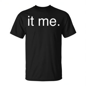 Camiseta It Me negra de manga corta unisex, camiseta promocional - Product Image 2