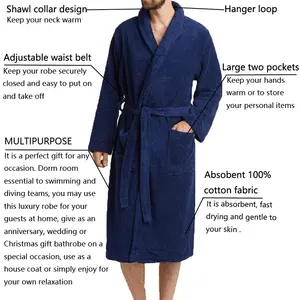 Robe <span class=keywords><strong>de</strong></span> chambre en coton éponge pour femmes, kimono <span class=keywords><strong>de</strong></span> spa avec logo personnalisé - Product Image 2