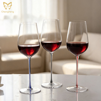 Verres à vin en cristal élégants 19oz, gobelets à vin rouge à pied coloré, vaisselle haut de gamme, cadeau de mariage ou d'anniversaire, verrerie de fête unique