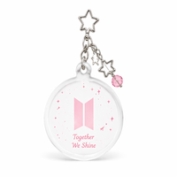 Porte-clés personnalisé en acrylique transparent avec logo rose et texte imprimé, fermoir étoile argentée, cadeau promotionnel, fournisseur OEM