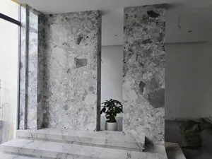 Độc đáo ceppo Bianco màu xám đá cẩm thạch sàn lớn slab gạch cho phòng tắm