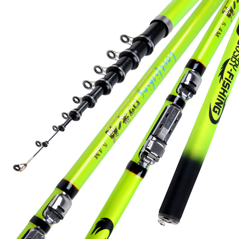 JETSHARK Carbon Fiber Rock Fishing Rod 3.6M 4.5M 5.4M 6.3M Telescopic Carp Spinning fishing rod