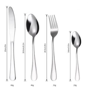 Juego de Cubiertos de Acero Inoxidable de 24 Piezas, Cuchillo, Tenedor, Cuchara, Caja de Regalo, Diseño Moderno y Minimalista para Ceremonia de Apertura - Product Image 5