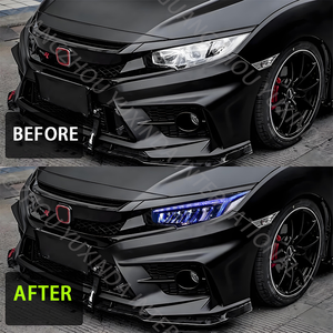 SINDAR Auto en gros nouveau RGB animé LED phare assemblage de lampe frontale DRL pour <span class=keywords><strong>Honda</strong></span> <span class=keywords><strong>Civic</strong></span> FK G10 Gen <span class=keywords><strong>Civic</strong></span> X 2016-2020 - Product Image 2