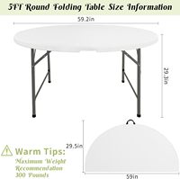 Chaises et table pliantes rondes en plastique modernes pour enfants, avec pieds en fer, pour événements, à prix abordable, style Dubaï
