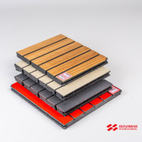 Vente directe usine – Panneau acoustique moderne rainuré en placage MGO, ignifuge et insonorisant, qualité écologique, garantie 3 ans