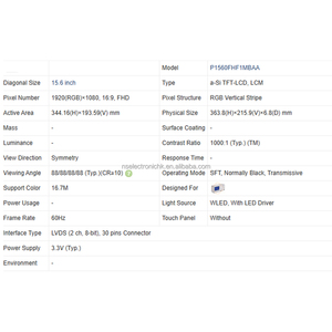 Módulo de Pantalla LCD para Interfaces de Equipos de Prueba P1560FHF1MBAA - Product Image 4