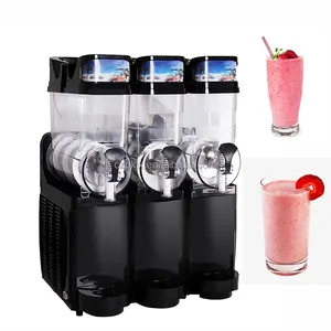 3 tank komersial es beku minuman lumpur es pembuat Smoothie 2 mangkuk Margarita mesin lumpur minuman beku mesin Slushie untuk dijual