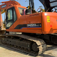 Excavadora de cadenas Doosan DH220LC-7 de segunda mano de alta potencia, 22 toneladas, motor de 110 kW, bajo consumo de combustible, lista para envío, para movimiento de tierras y minería