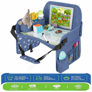 Bandeja de Viaje Portátil para Niños, Bolsa de Aperitivos, Organizador de Juegos, Mesa Plegable para Asiento de Coche de Bebé, Bandeja de Viaje para Niños - Product Image 1