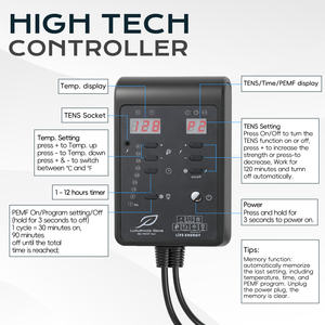 Luxuryade D85 وسادة جمشت بالأشعة تحت الحمراء البعيدة العلاج الحيوي PEMF تسخين الأيونات السالبة ضوء فوتون 1-12 ساعة مؤقت أحمر - Product Image 5