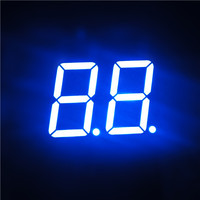 Couleur bleue 2 chiffres 1.5 pouces 7 segments led affichage led module Houkem-15021-A/BB 17 broches