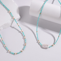 Perle baroque plaqué or perles de charme haute qualité pierre naturelle mode colliers de perles bijoux pour femmes