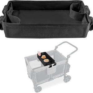 Plateau de poussette Wonderfold noir pliable en tissu Oxford pour l'alimentation des bébés, à utiliser avec une poussette - Product Image 1