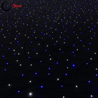 Rideau LED Étoilé Ciel Nocturne Étoiles Filantes Toile de Fond Lumineuse Matrice Blanc et Bleu
