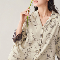 Pyjama Femme Nouvelle Collection en Modal Respirant à Manches Longues et Taille Élastique – Style Décontracté Printemps-Automne