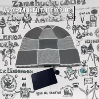Designer Herbst-Winter Warme Flache Strickmütze aus Spandex-Baumwolle Unisex für Radfahren