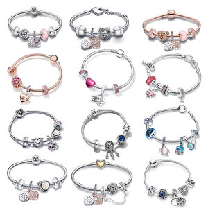 Tiktok, superventas, abalorios chapados en plata 925, colgante de circón, cuentas para niños, Pulseira Prata 925, Plata Original 925 - Product Image 6