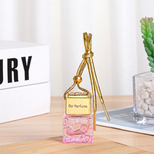 10ml boş asılı araba hava spreyi şişe parfüm difüzör şişeleri uçucu yağ aromaterapi koku kolye cam şişe - Product Image 4