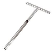 Sonde d'analyse de sol pour le golf avec poignée en T en acier inoxydable, sonde de sol pour l'échantillonnage des sols, l'entretien des plantes, la pelouse, le jardin, la ferme
