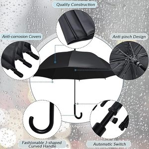 Đám cưới lãng mạn phong cách thanh ô dù lớn Windproof bong bóng mưa ô dù với <span class=keywords><strong>J</strong></span> móc xử lý cho cô dâu chú rể Quà Tặng - Product Image 3