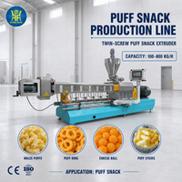 Machine à snacks croustillants, extrudeuse de snacks à base de farine de blé et de maïs, ligne de production d'aliments soufflés