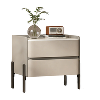 Table de chevet réglable en bois massif haut de gamme, style luxe léger, 2 tiroirs, mobilier moderne pour chambre à coucher, bureau à domicile, appartement, hôtel