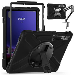 Protecteur d'écran complet intégré pour <span class=keywords><strong>tablette</strong></span> <span class=keywords><strong>Samsung</strong></span> <span class=keywords><strong>Galaxy</strong></span> <span class=keywords><strong>Tab</strong></span> S9 Plus SM-X810 12.4 pouces 2023 avec support rotatif - Product Image 4