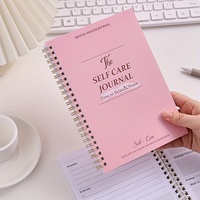 Spiral harian suasana hati Log A5 Planner untuk penyembuhan emosional perhatian diri cinta kecemasan & depresi bantuan Hardcover kertas penutup