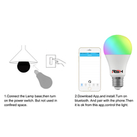 Ampoule LED intelligente WiFi A19 Culot B22/E27 3W-24W Alimentation CA Télécommande Dimmable Température de couleur 2700K-6500K Usage domestique