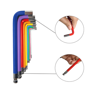 Colorful 6-<b>Corner</b> Screwdriver Hexagonal Wrench Set Ball Head Combination Tool Chrome Vanadium Steel Colorful Hex Keys - Product Image 5