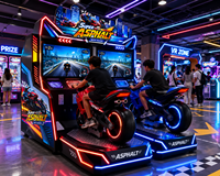 LECHUANG Ensemble complet de simulateur de conduite automobile, machine de jeu d'arcade de course avec volant pour centres de divertissement intérieurs
