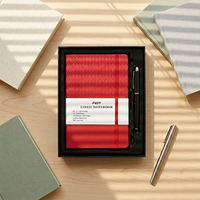 Carnet de notes de luxe A5 ligné à couverture rigide 2027, personnalisable avec stylo, idéal pour le travail et les réunions