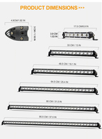 Barre lumineuse de travail LED étanche pour accessoires tout-terrain 4x4 Spot LED 12v Feux de remorque Combo Beam Slim Voiture Camion Tracteur Barres LED