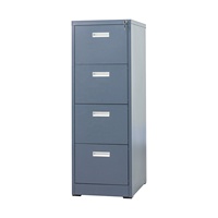 Classeur vertical moderne en métal à 4 tiroirs Classeur de meubles de bureau avec serrure mobile pour la maison, l'hôtel et l'école.