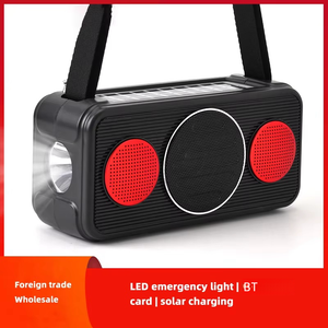 ลำโพงบลูทูธพกพาแบบพับได้ พร้อมวิทยุ FM เสียงสเตอริโอแบบสามลำโพง รองรับการเล่นไฟล์ผ่าน USB และ TF พร้อมสายคล้องคอ ไฟ LED สำหรับใช้งานกลางแจ้ง - Product Image 2