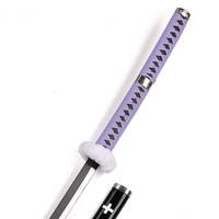 Épée réelle Trafalgar Law Purple Kikokou de 140 cm pour cosplay, accessoire de jouet, lame non affûtée, 1150g, Saya en bois