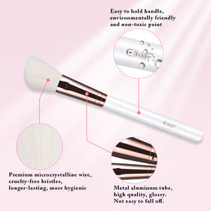 Professionale piccola spazzola conica con manico in legno 1 pz Ros EMF capelli sintetici per il trucco degli occhi personalizzabile singolo pennello scatola regalo - Product Image 3