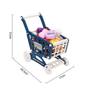 FiveStar chariot à provisions en plastique pour <span class=keywords><strong>enfants</strong></span> semblant jouer <span class=keywords><strong>caisse</strong></span> <span class=keywords><strong>enregistreuse</strong></span> pour tout-petits épicerie jouet nourriture fruits - Product Image 2