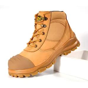 उच्च गुणवत्ता फैशन निर्माण श्रमिकों औद्योगिक खनन गैर पर्ची तेल सबूत चमड़े ब्राउन सुरक्षा के जूते जूते
