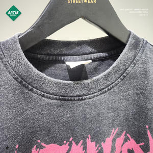 ARTIE Men's Retro White Flame Skull Print <b>T</b>-<b>Shirt</b> Fitness Loose Fit Short Sleeve <b>with</b> Animated Pattern Trendy Style - Product Image 6